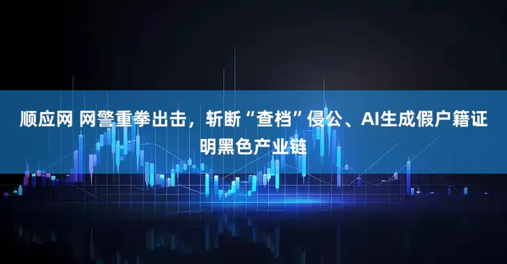 顺应网 网警重拳出击，斩断“查档”侵公、AI生成假户籍证明黑色产业链