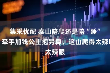 集采优配 泰山陪爬还是陪“睡”？牵手加钱公主抱另算，这山爬得太辣眼